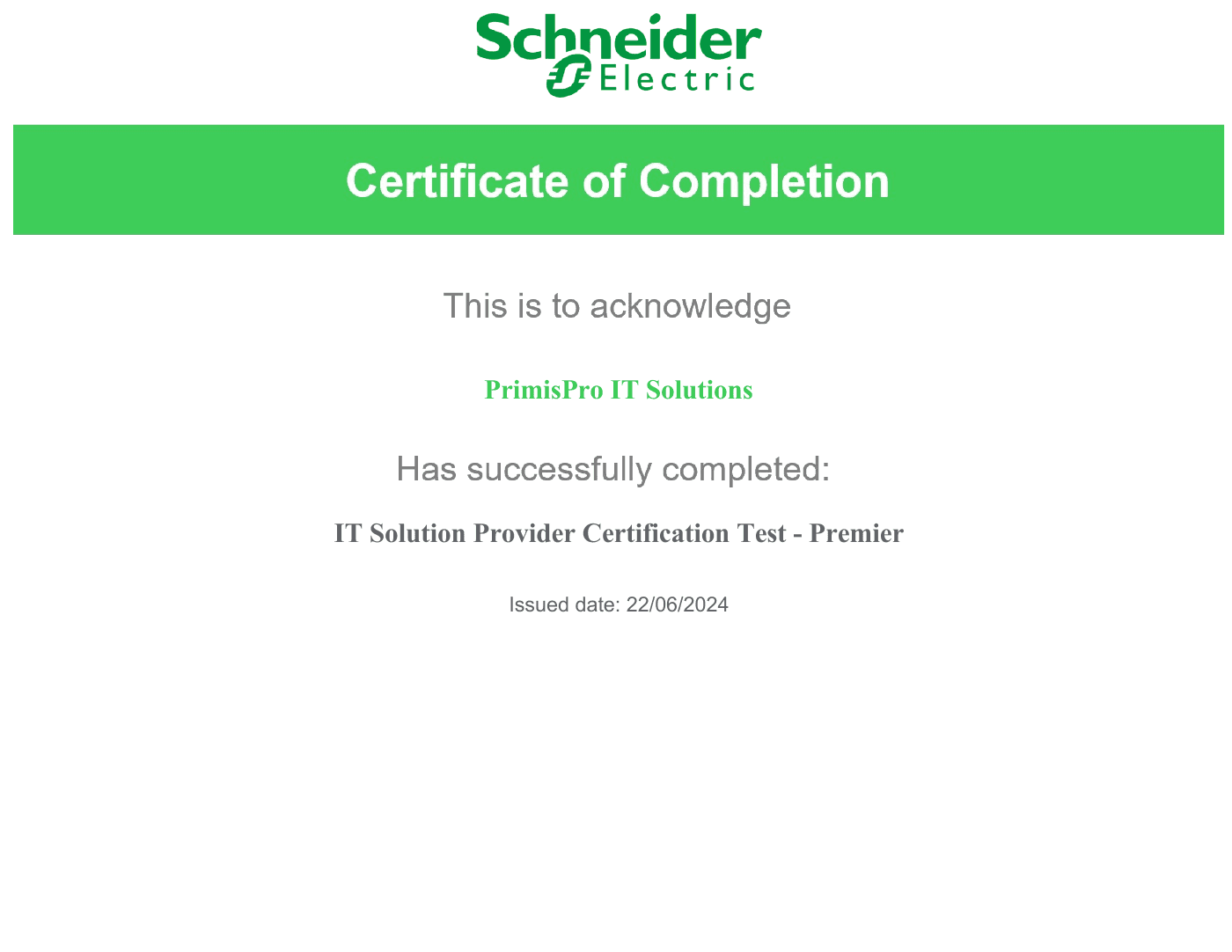 Schneider Electric credential mark